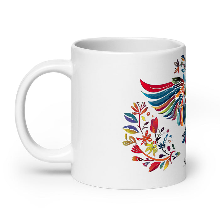 Araceli Exclusive Name Art Piece Home Office Work Coffee Mug Mexican Spanish Pride Gift Cup One - Of - A - Kind Calligraphy White Glossy Mug | A10 - Mexicada