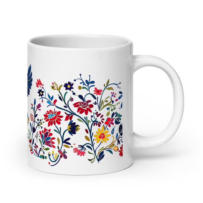 Araceli Exclusive Name Art Piece Home Office Work Coffee Mug Mexican Spanish Pride Gift Cup One - Of - A - Kind Calligraphy White Glossy Mug | A11 - Mexicada