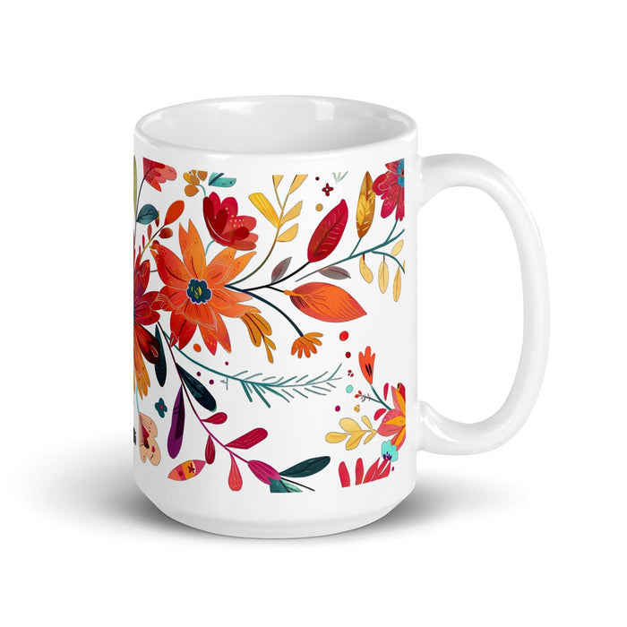 Araceli Exclusive Name Art Piece Home Office Work Coffee Mug Mexican Spanish Pride Gift Cup One-Of-A-Kind Calligraphy White Glossy Mug | A14 Mexicada 15 oz