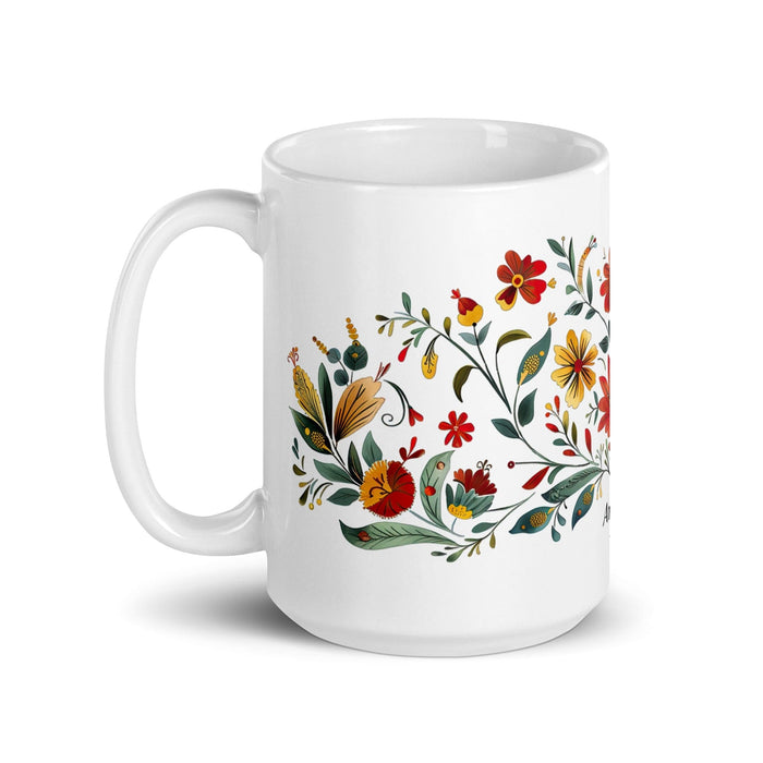 Araceli Exclusive Name Art Piece Home Office Work Coffee Mug Mexican Spanish Pride Gift Cup One-Of-A-Kind Calligraphy White Glossy Mug | A15 Mexicada