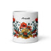 Araceli Exclusive Name Art Piece Home Office Work Coffee Mug Mexican Spanish Pride Gift Cup One - Of - A - Kind Calligraphy White Glossy Mug | A18 - Mexicada