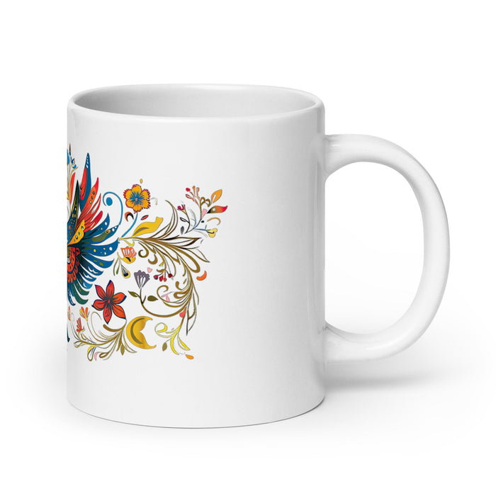 Araceli Exclusive Name Art Piece Home Office Work Coffee Mug Mexican Spanish Pride Gift Cup One - Of - A - Kind Calligraphy White Glossy Mug | A19 - Mexicada