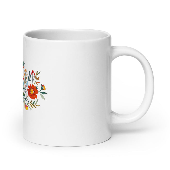 Araceli Exclusive Name Art Piece Home Office Work Coffee Mug Mexican Spanish Pride Gift Cup One-Of-A-Kind Calligraphy White Glossy Mug | A2 Mexicada 20 oz