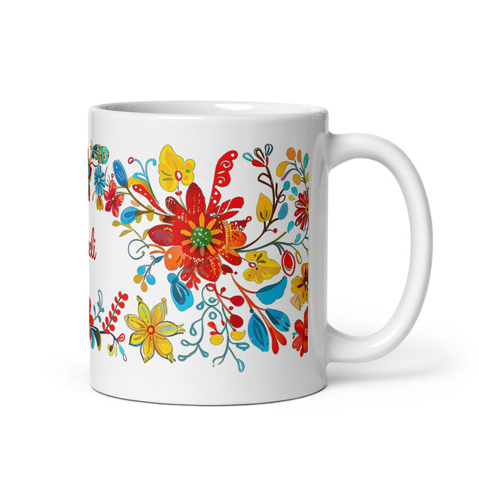 Araceli Exclusive Name Art Piece Home Office Work Coffee Mug Mexican Spanish Pride Gift Cup One - Of - A - Kind Calligraphy White Glossy Mug | A3 - Mexicada