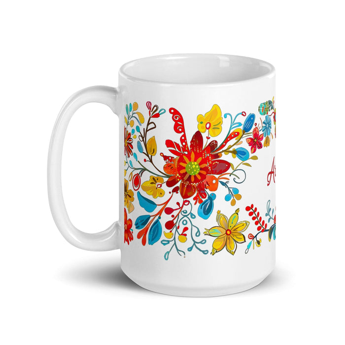 Araceli Exclusive Name Art Piece Home Office Work Coffee Mug Mexican Spanish Pride Gift Cup One-Of-A-Kind Calligraphy White Glossy Mug | A3 Mexicada