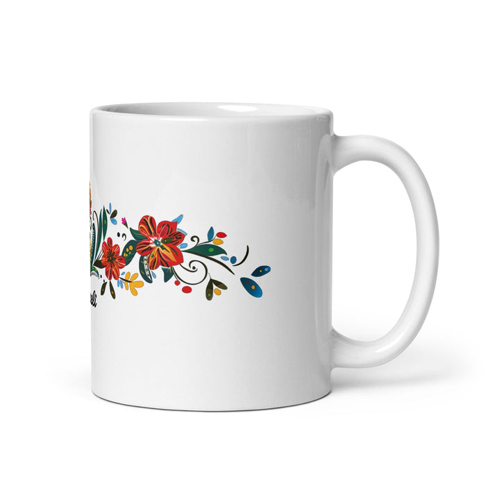 Araceli Exclusive Name Art Piece Home Office Work Coffee Mug Mexican Spanish Pride Gift Cup One-Of-A-Kind Calligraphy White Glossy Mug | A5 Mexicada 11 oz