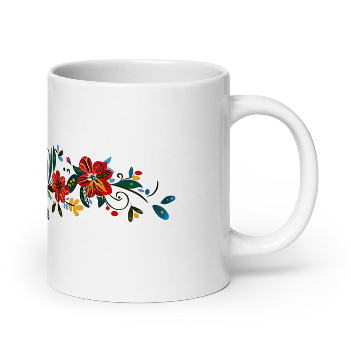 Araceli Exclusive Name Art Piece Home Office Work Coffee Mug Mexican Spanish Pride Gift Cup One-Of-A-Kind Calligraphy White Glossy Mug | A5 Mexicada 20 oz