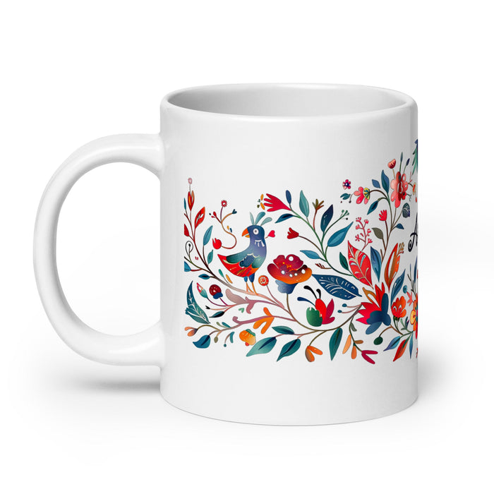 Araceli Exclusive Name Art Piece Home Office Work Coffee Mug Mexican Spanish Pride Gift Cup One - Of - A - Kind Calligraphy White Glossy Mug | A9 - Mexicada