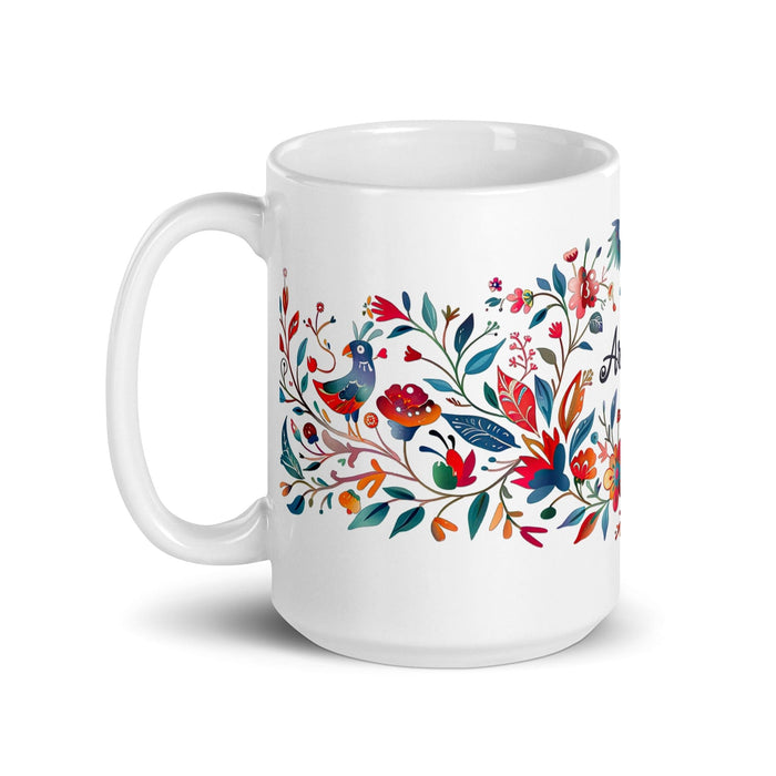 Araceli Exclusive Name Art Piece Home Office Work Coffee Mug Mexican Spanish Pride Gift Cup One-Of-A-Kind Calligraphy White Glossy Mug | A9 Mexicada