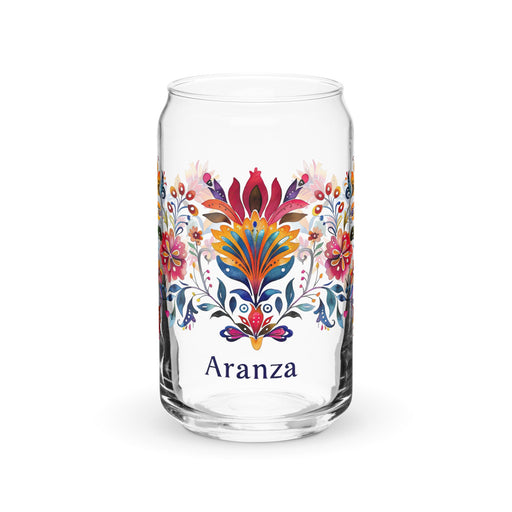 Aranza Exclusive Name Art Piece Can - Shaped Glass Home Office Work Mexican Spanish Pride Gift Cup One - Of - A - Kind Calligraphy Glass | A1 - Mexicada