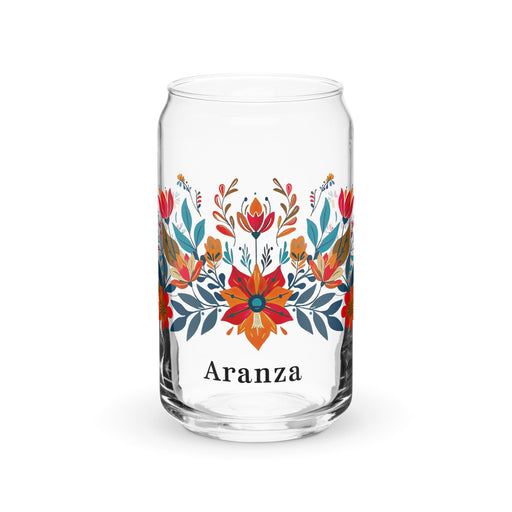 Aranza Exclusive Name Art Piece Can - Shaped Glass Home Office Work Mexican Spanish Pride Gift Cup One - Of - A - Kind Calligraphy Glass | A11 - Mexicada