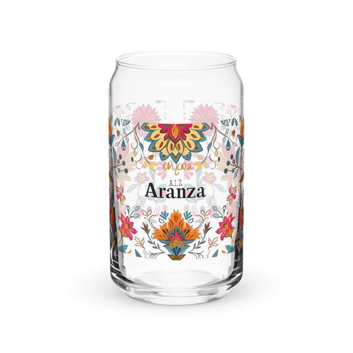 Aranza Exclusive Name Art Piece Can - Shaped Glass Home Office Work Mexican Spanish Pride Gift Cup One - Of - A - Kind Calligraphy Glass | A13 - Mexicada