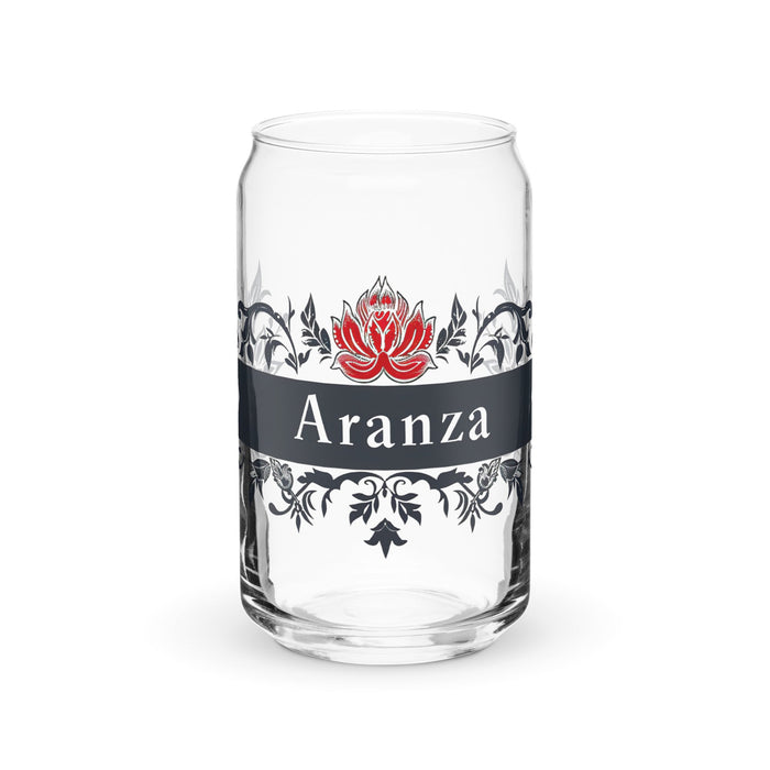 Aranza Exclusive Name Art Piece Can - Shaped Glass Home Office Work Mexican Spanish Pride Gift Cup One - Of - A - Kind Calligraphy Glass | A14 - Mexicada