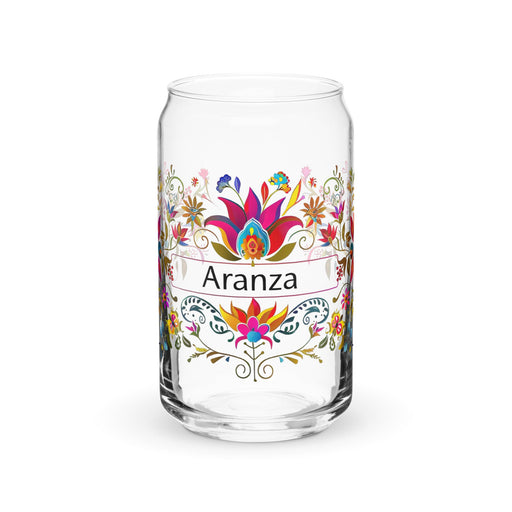 Aranza Exclusive Name Art Piece Can - Shaped Glass Home Office Work Mexican Spanish Pride Gift Cup One - Of - A - Kind Calligraphy Glass | A16 - Mexicada