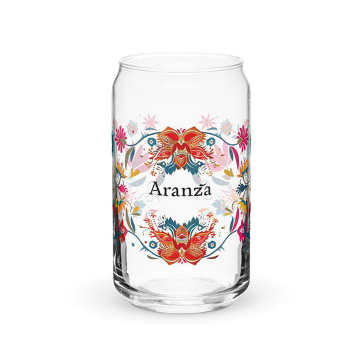 Aranza Exclusive Name Art Piece Can - Shaped Glass Home Office Work Mexican Spanish Pride Gift Cup One - Of - A - Kind Calligraphy Glass | A19 - Mexicada