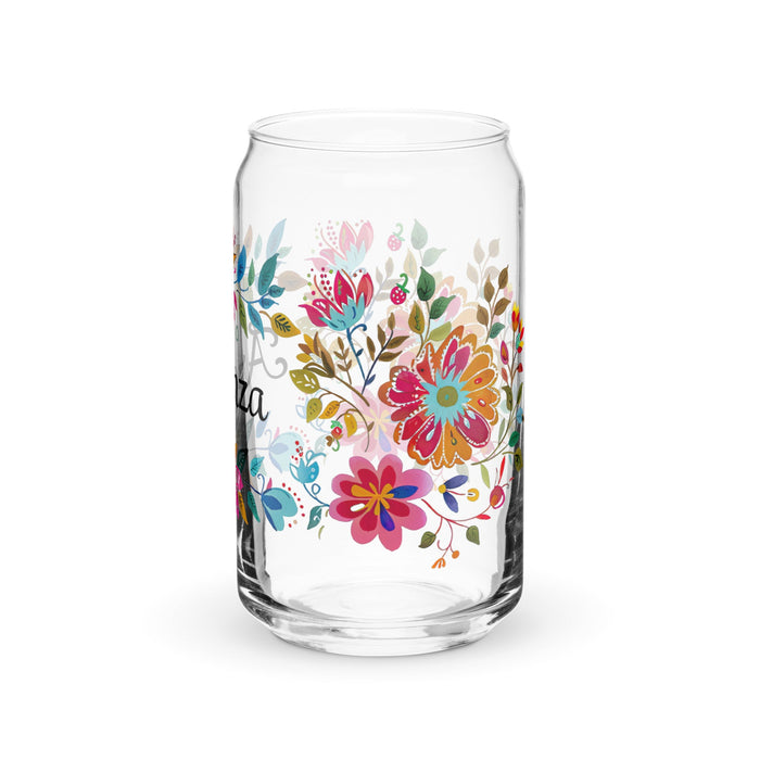 Aranza Exclusive Name Art Piece Can - Shaped Glass Home Office Work Mexican Spanish Pride Gift Cup One - Of - A - Kind Calligraphy Glass | A21 - Mexicada