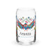 Aranza Exclusive Name Art Piece Can-Shaped Glass Home Office Work Mexican Spanish Pride Gift Cup One-Of-A-Kind Calligraphy Glass | A25 Mexicada 16 oz (No Lid No Straw)