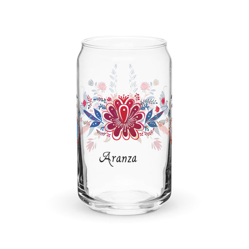 Aranza Exclusive Name Art Piece Can - Shaped Glass Home Office Work Mexican Spanish Pride Gift Cup One - Of - A - Kind Calligraphy Glass | A27 - Mexicada