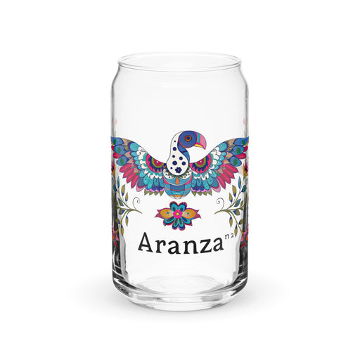 Aranza Exclusive Name Art Piece Can - Shaped Glass Home Office Work Mexican Spanish Pride Gift Cup One - Of - A - Kind Calligraphy Glass | A7 - Mexicada