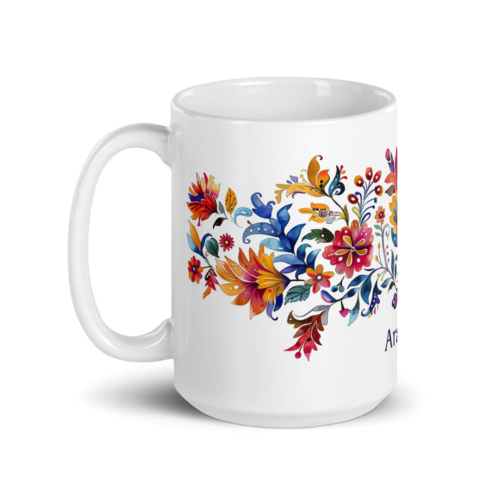 Aranza Exclusive Name Art Piece Home Office Work Coffee Mug Mexican Spanish Pride Gift Cup One - Of - A - Kind Calligraphy White Glossy Mug | A1 - Mexicada