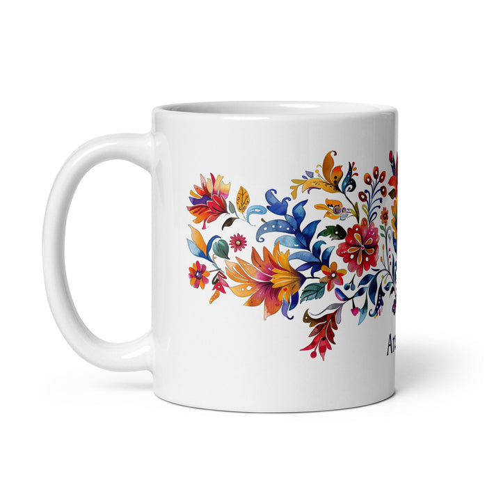 Aranza Exclusive Name Art Piece Home Office Work Coffee Mug Mexican Spanish Pride Gift Cup One - Of - A - Kind Calligraphy White Glossy Mug | A1 - Mexicada