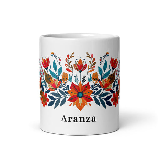 Aranza Exclusive Name Art Piece Home Office Work Coffee Mug Mexican Spanish Pride Gift Cup One - Of - A - Kind Calligraphy White Glossy Mug | A11 - Mexicada