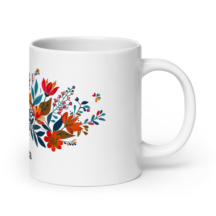 Aranza Exclusive Name Art Piece Home Office Work Coffee Mug Mexican Spanish Pride Gift Cup One-Of-A-Kind Calligraphy White Glossy Mug | A11 Mexicada 20 oz