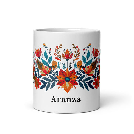 Aranza Exclusive Name Art Piece Home Office Work Coffee Mug Mexican Spanish Pride Gift Cup One-Of-A-Kind Calligraphy White Glossy Mug | A11 Mexicada