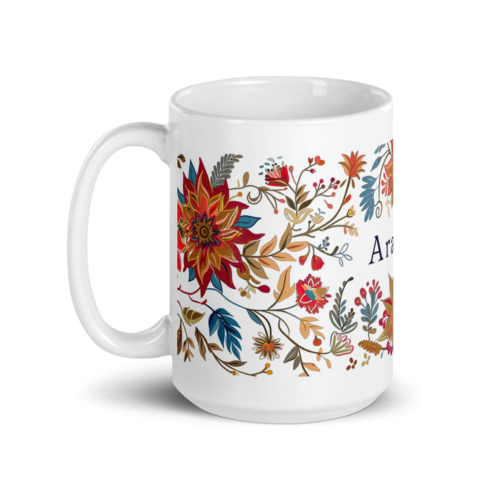 Aranza Exclusive Name Art Piece Home Office Work Coffee Mug Mexican Spanish Pride Gift Cup One-Of-A-Kind Calligraphy White Glossy Mug | A12 Mexicada