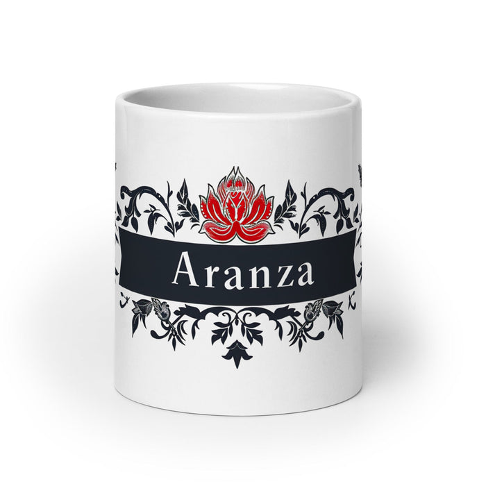 Aranza Exclusive Name Art Piece Home Office Work Coffee Mug Mexican Spanish Pride Gift Cup One-Of-A-Kind Calligraphy White Glossy Mug | A14 Mexicada