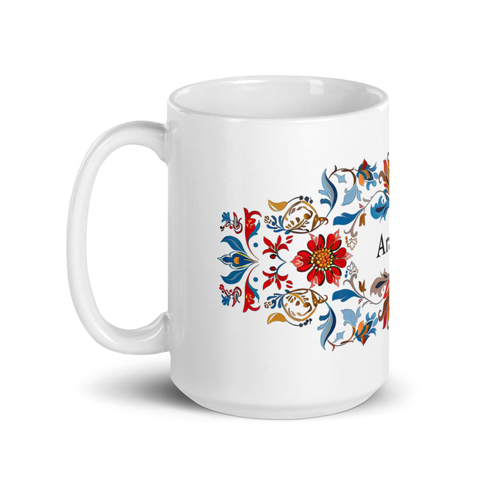 Aranza Exclusive Name Art Piece Home Office Work Coffee Mug Mexican Spanish Pride Gift Cup One - Of - A - Kind Calligraphy White Glossy Mug | A15 - Mexicada