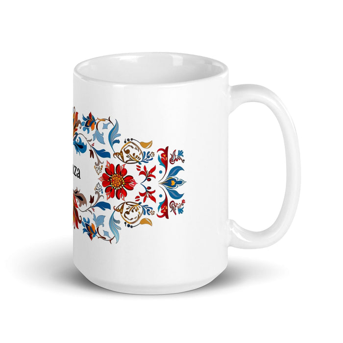 Aranza Exclusive Name Art Piece Home Office Work Coffee Mug Mexican Spanish Pride Gift Cup One-Of-A-Kind Calligraphy White Glossy Mug | A15 Mexicada 15 oz