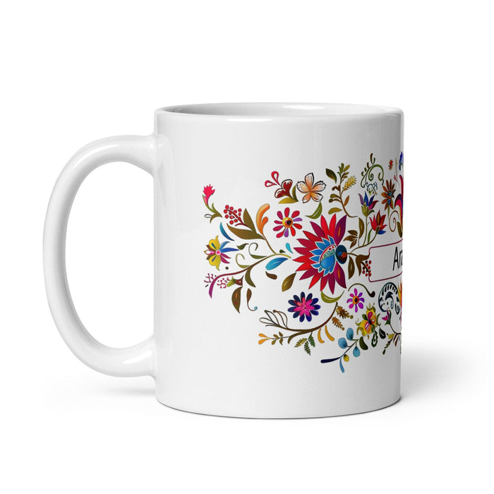 Aranza Exclusive Name Art Piece Home Office Work Coffee Mug Mexican Spanish Pride Gift Cup One-Of-A-Kind Calligraphy White Glossy Mug | A16 Mexicada