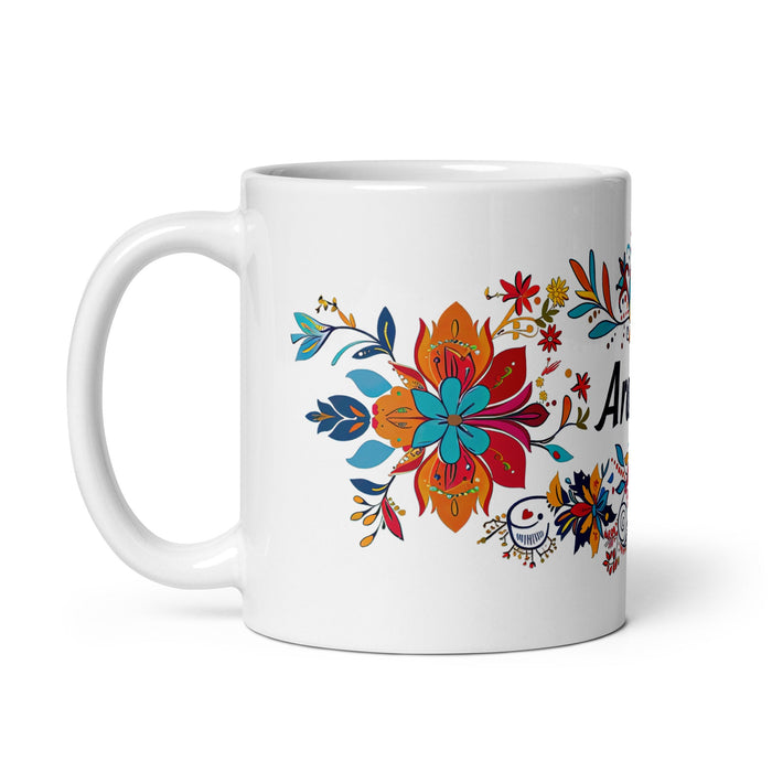 Aranza Exclusive Name Art Piece Home Office Work Coffee Mug Mexican Spanish Pride Gift Cup One - Of - A - Kind Calligraphy White Glossy Mug | A18 - Mexicada