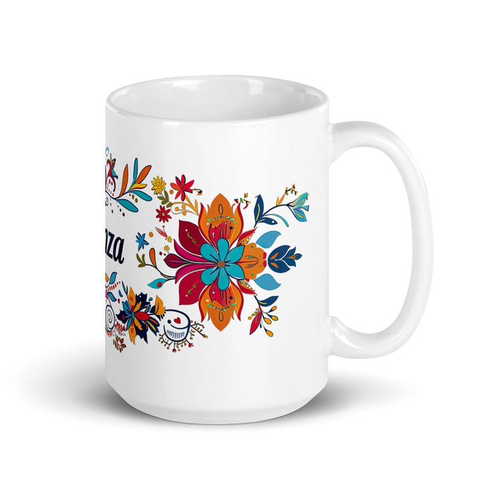 Aranza Exclusive Name Art Piece Home Office Work Coffee Mug Mexican Spanish Pride Gift Cup One-Of-A-Kind Calligraphy White Glossy Mug | A18 Mexicada 15 oz