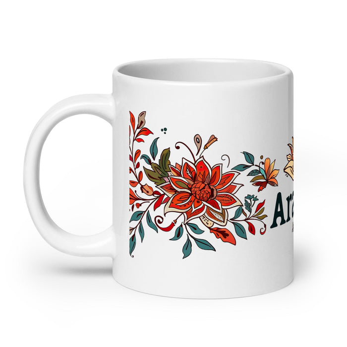 Aranza Exclusive Name Art Piece Home Office Work Coffee Mug Mexican Spanish Pride Gift Cup One - Of - A - Kind Calligraphy White Glossy Mug | A2 - Mexicada