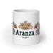 Aranza Exclusive Name Art Piece Home Office Work Coffee Mug Mexican Spanish Pride Gift Cup One - Of - A - Kind Calligraphy White Glossy Mug | A2 - Mexicada