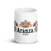 Aranza Exclusive Name Art Piece Home Office Work Coffee Mug Mexican Spanish Pride Gift Cup One - Of - A - Kind Calligraphy White Glossy Mug | A2 - Mexicada