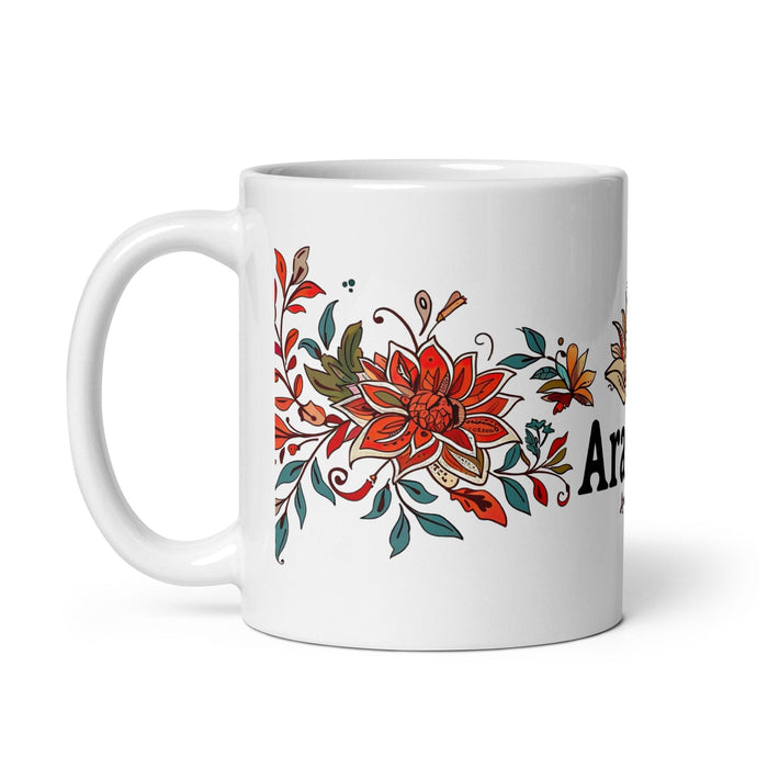 Aranza Exclusive Name Art Piece Home Office Work Coffee Mug Mexican Spanish Pride Gift Cup One-Of-A-Kind Calligraphy White Glossy Mug | A2 Mexicada