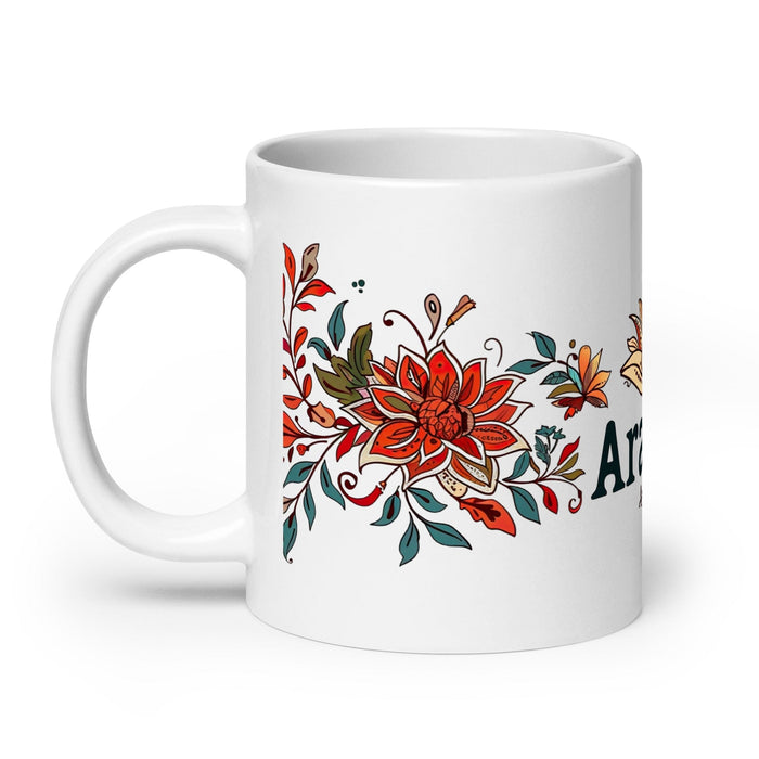 Aranza Exclusive Name Art Piece Home Office Work Coffee Mug Mexican Spanish Pride Gift Cup One-Of-A-Kind Calligraphy White Glossy Mug | A2 Mexicada