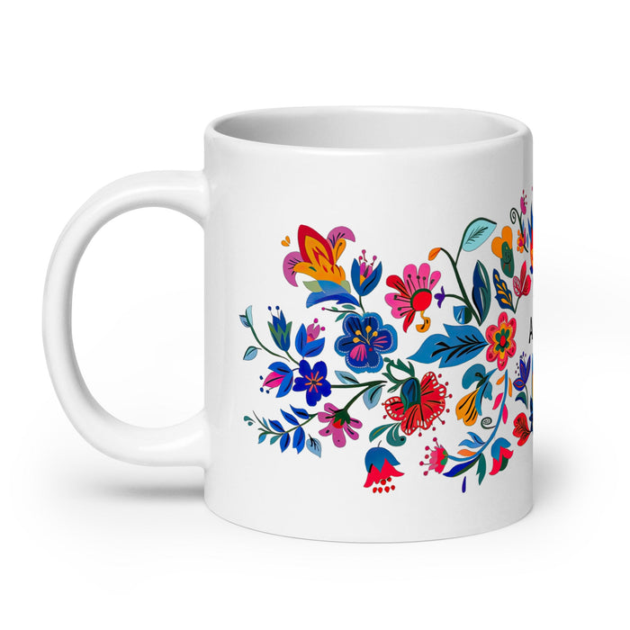 Aranza Exclusive Name Art Piece Home Office Work Coffee Mug Mexican Spanish Pride Gift Cup One - Of - A - Kind Calligraphy White Glossy Mug | A20 - Mexicada