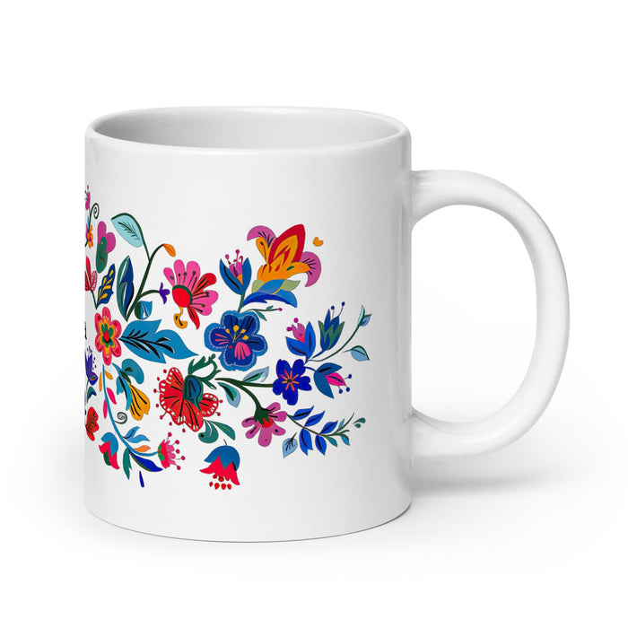 Aranza Exclusive Name Art Piece Home Office Work Coffee Mug Mexican Spanish Pride Gift Cup One - Of - A - Kind Calligraphy White Glossy Mug | A20 - Mexicada