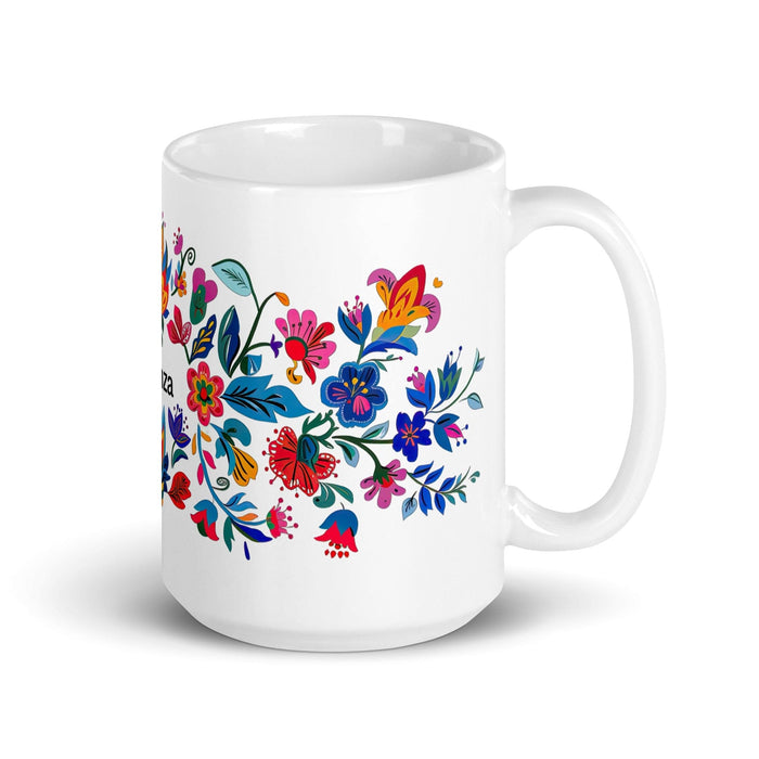 Aranza Exclusive Name Art Piece Home Office Work Coffee Mug Mexican Spanish Pride Gift Cup One-Of-A-Kind Calligraphy White Glossy Mug | A20 Mexicada 15 oz