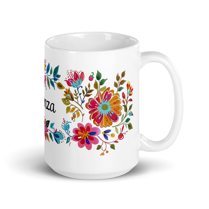 Aranza Exclusive Name Art Piece Home Office Work Coffee Mug Mexican Spanish Pride Gift Cup One - Of - A - Kind Calligraphy White Glossy Mug | A21 - Mexicada