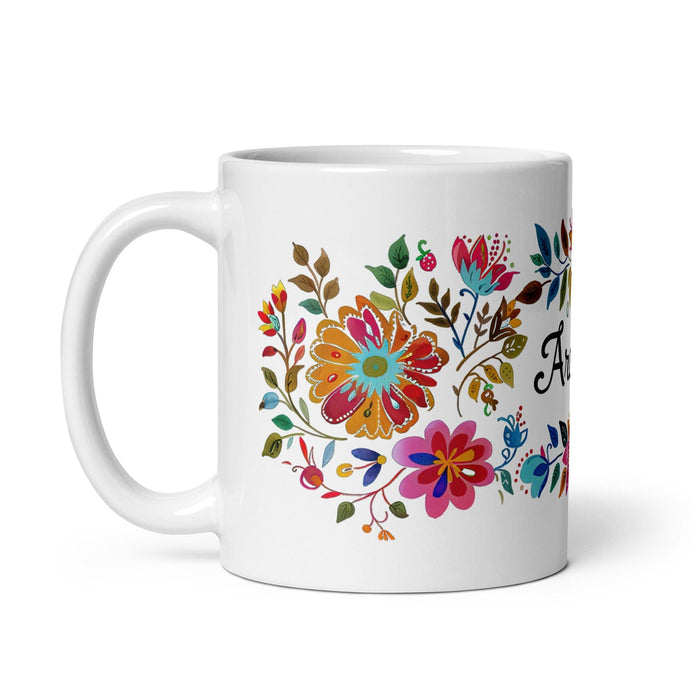 Aranza Exclusive Name Art Piece Home Office Work Coffee Mug Mexican Spanish Pride Gift Cup One-Of-A-Kind Calligraphy White Glossy Mug | A21 Mexicada