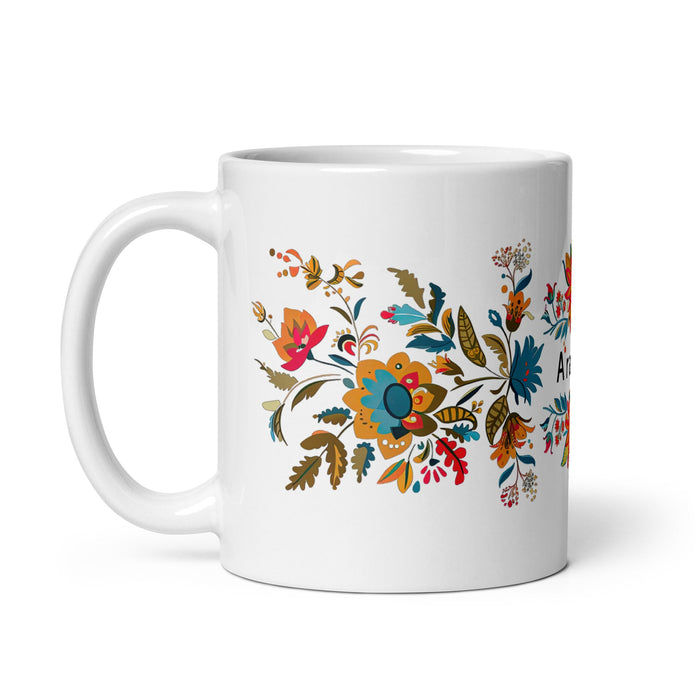 Aranza Exclusive Name Art Piece Home Office Work Coffee Mug Mexican Spanish Pride Gift Cup One - Of - A - Kind Calligraphy White Glossy Mug | A23 - Mexicada