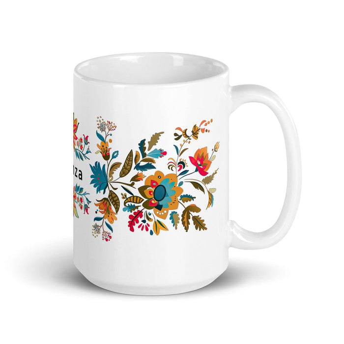 Aranza Exclusive Name Art Piece Home Office Work Coffee Mug Mexican Spanish Pride Gift Cup One-Of-A-Kind Calligraphy White Glossy Mug | A23 Mexicada 15 oz