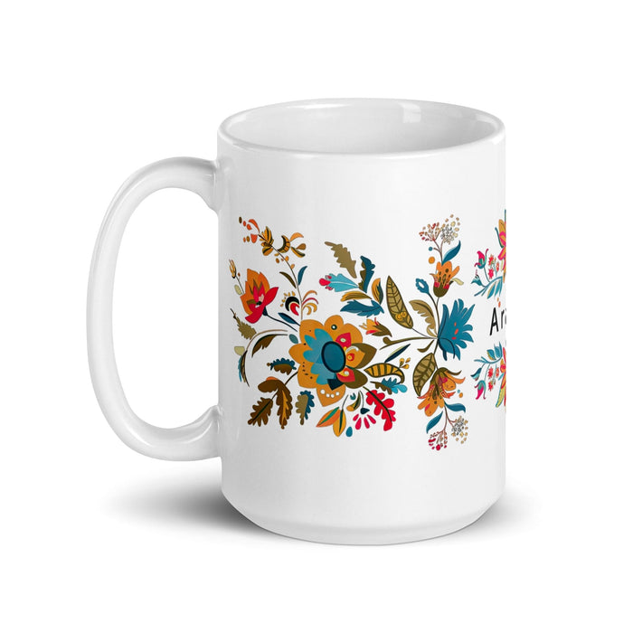 Aranza Exclusive Name Art Piece Home Office Work Coffee Mug Mexican Spanish Pride Gift Cup One-Of-A-Kind Calligraphy White Glossy Mug | A23 Mexicada