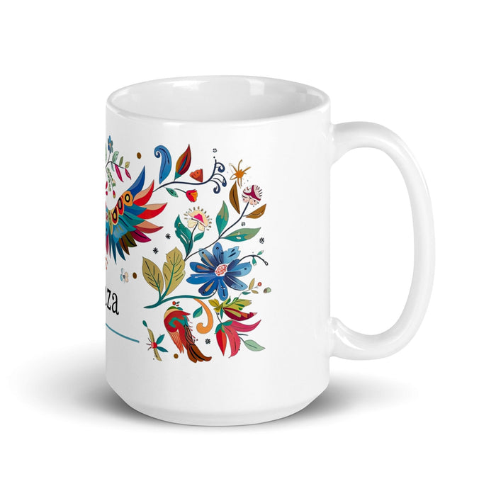 Aranza Exclusive Name Art Piece Home Office Work Coffee Mug Mexican Spanish Pride Gift Cup One-Of-A-Kind Calligraphy White Glossy Mug | A25 Mexicada 15 oz