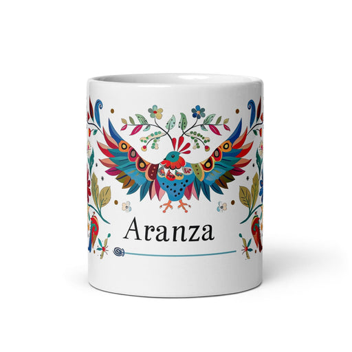 Aranza Exclusive Name Art Piece Home Office Work Coffee Mug Mexican Spanish Pride Gift Cup One-Of-A-Kind Calligraphy White Glossy Mug | A25 Mexicada